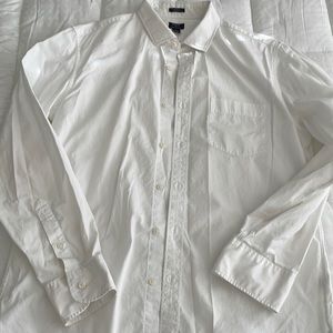 Men’s dress shirt, J. Crew, 16-16 1/2, white